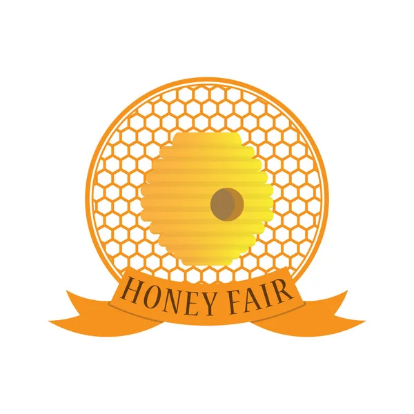 arı kovanı ve petek, vektör görüntü, düz tasarım