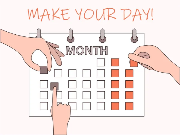 iş önemli tarihler ve seferleri planlama ay çalışmak, görüntü düz tasarım vektör