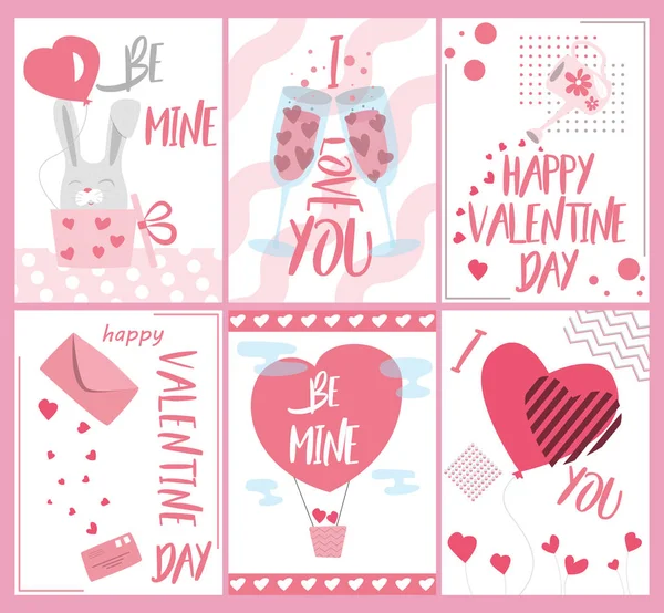 Sevgililer günü kartı seti, Derma vektör görüntü