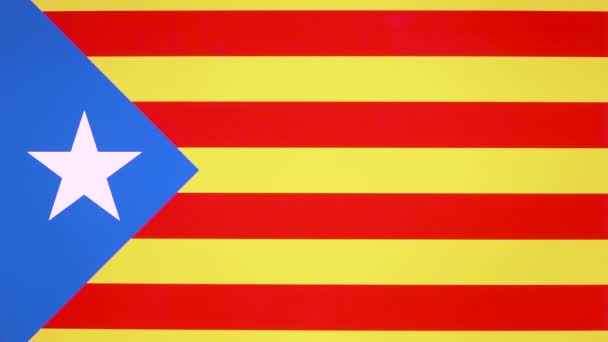 Odaad Giving Hüvelykujj Megjelöl Val Katalónia Zászló Elfogadás Gesztus Val — Stock videók