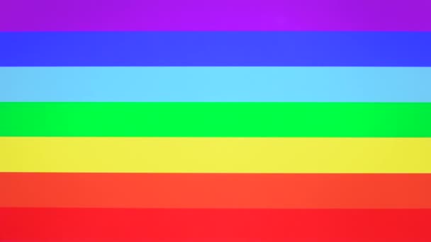 竖起大拇指 用复制空间表示批准 正面意见符号 欣赏彩虹横幅背景的概念 喜欢没有战争符号的空白领域 — 图库视频影像