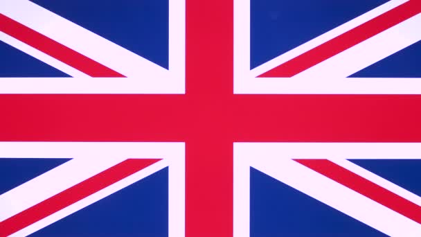 Рука Подает Большой Палец Жестом Неодобрения Флага Великобритании Копировальным Пространством — стоковое видео