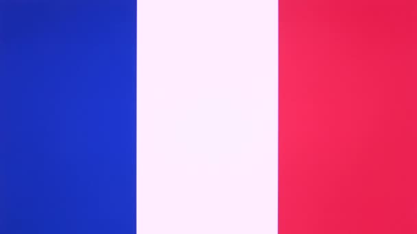 Ruka Která Dává Palec Vlajce Francie Gesto Pro Schválení Prostorem — Stock video