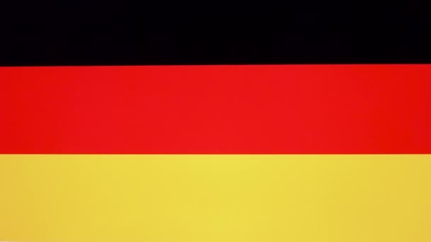 Рука Поднимает Большой Палец Флагом Германии Жест Одобрения Копировальным Пространством — стоковое видео