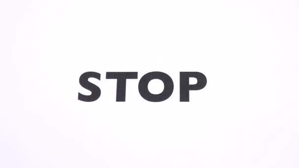 Arrêtez Symbole Interdiction Refusez Arrêt Brisez Espace Copie Écriture Interdiction — Video