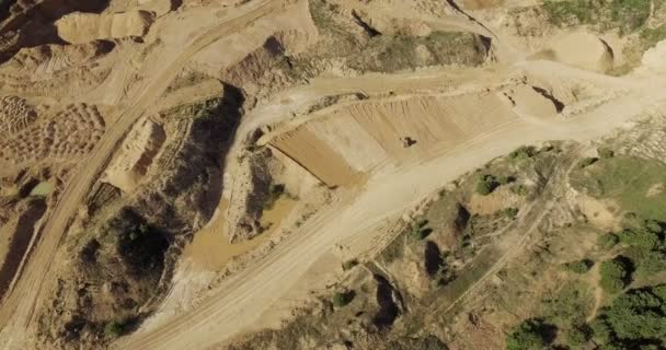 推土机对齐砂的鸟瞰图 — 图库视频影像
