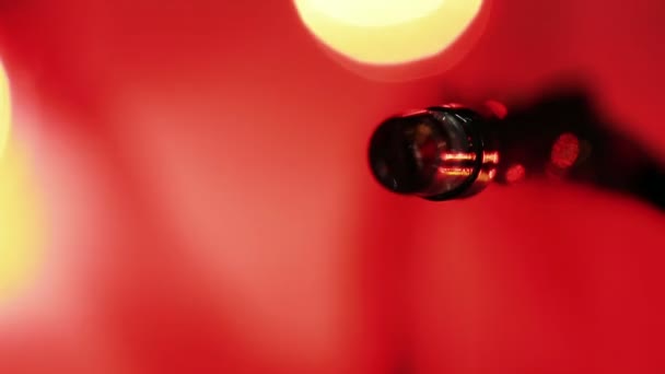 Крупним планом світлодіодні лампи гірлянди — стокове відео