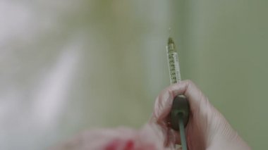 Şırınga, el yakın tıbbi enjeksiyon