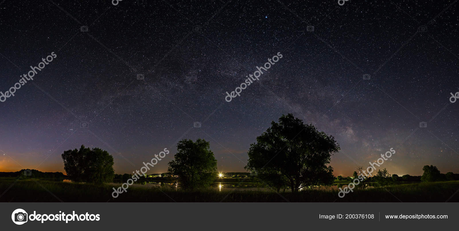 Espace Avec Les étoiles Voie Lactée Dans Ciel Nocturne Vue