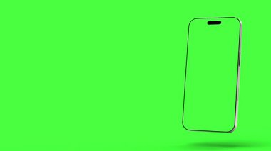 Uygulamalar ya da modeller için yeşil ekran ve boş ekranlı animasyon akıllı telefon. Yüksek kalite 4k görüntü