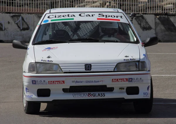 Chiavari Italia Abril 2017 Deriva Karting Coches Realizan Durante Segunda — Foto de Stock