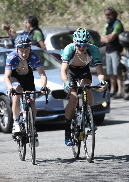Ciclistas Giro Dell Appennino Que Teve Lugar Abril 2018 Engajaram — Fotografia de Stock