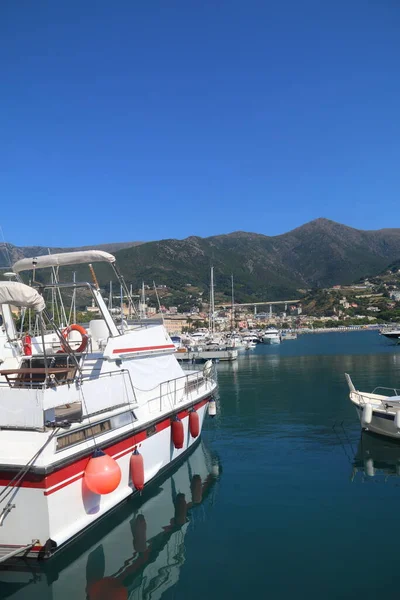 Boats Moored Small Port Small Port Arenzano Tourist Town Western — Stock Photo, Image