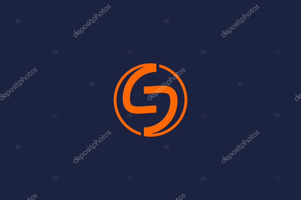 Circle S letter logo vector template