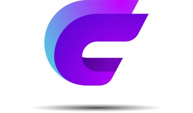 soyut renkli harf c logo arkaplan vektörü