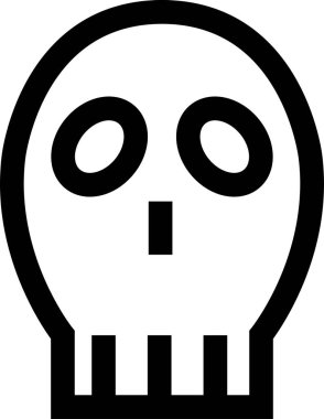 İskelet Kafatası Çizgisi Simgesi