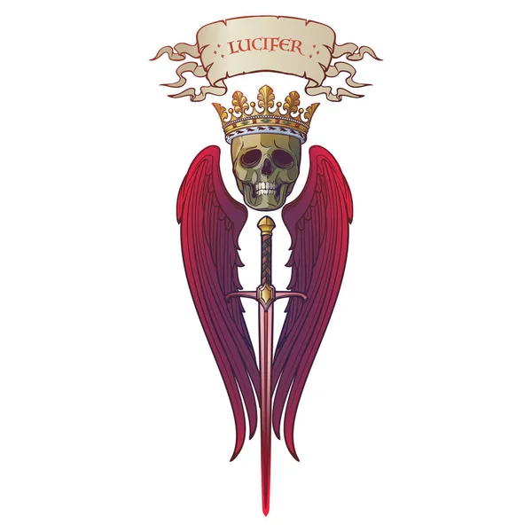 Lucifer l'ange gonflé — Image vectorielle