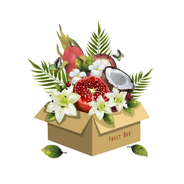 La caja de frutas — Archivo Imágenes Vectoriales