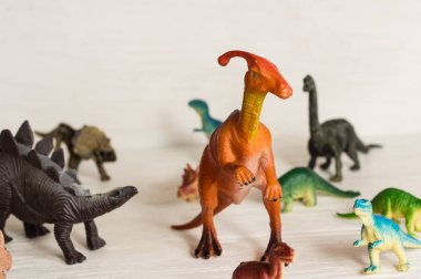 diğer otçul dinozorların arka plan üzerinde parasavrolophus