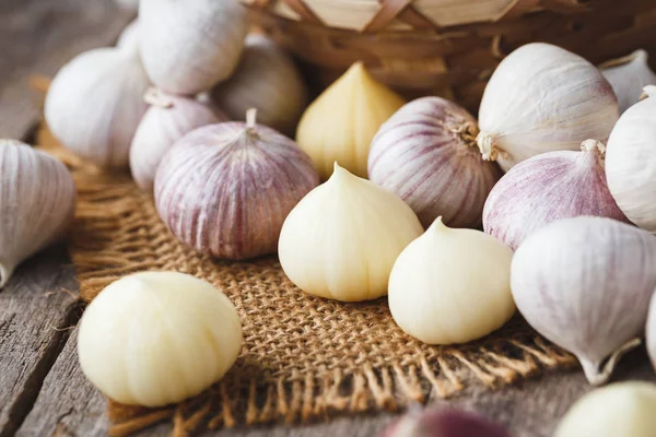 Sólo Stroužky Česneku Garlics Single — Stock fotografie