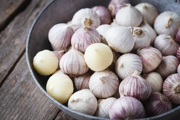 Sólo Stroužky Česneku Garlics Single — Stock fotografie