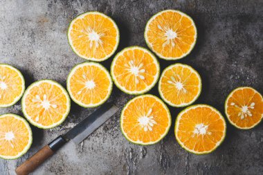 Kral mandalina meyve portakal dilimleri