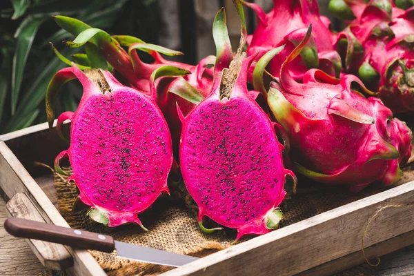 Fruta Vermelha Fresca Dragão Pitaya — Fotografia de Stock