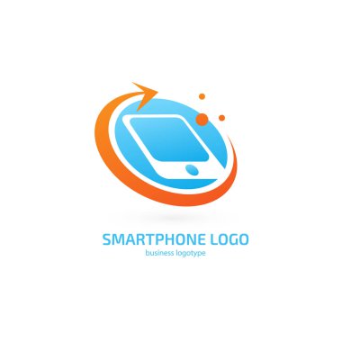 Çizimde tasarım logo iş web pazarlama. Vektör smartphone web simgesi.