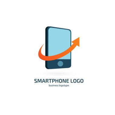 Çizimde tasarım logo iş web pazarlama. Vektör smartphone web simgesi.