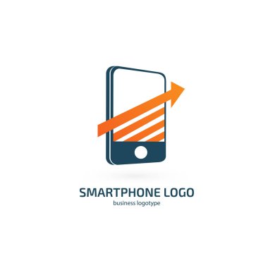 Çizimde tasarım logo iş web pazarlama. Vektör smartphone web simgesi.