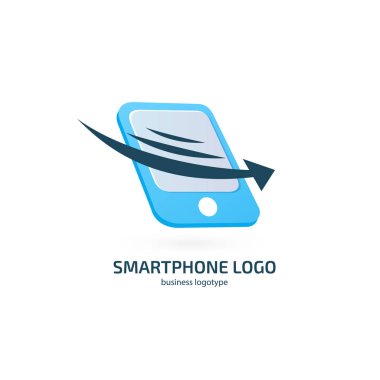 Çizimde tasarım logo iş web pazarlama. Vektör smartphone web simgesi.