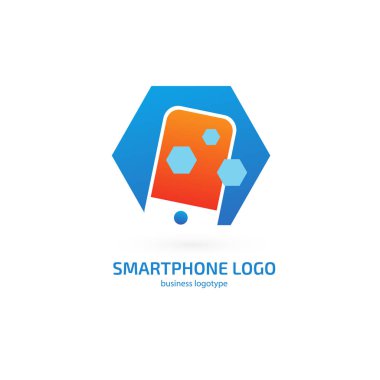 Çizimde tasarım logo iş web pazarlama. Vektör smartphone web simgesi.