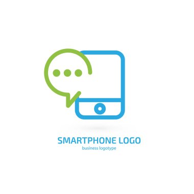 Çizimde tasarım logo iş web pazarlama. Vektör smartphone web simgesi.
