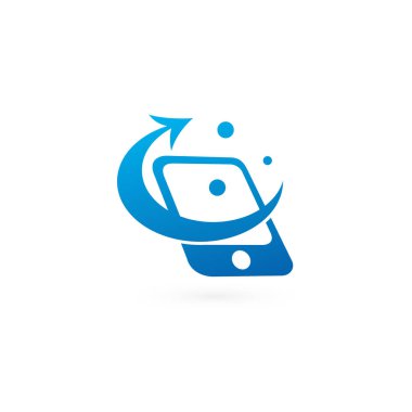 Çizimde tasarım logo iş web pazarlama. Vektör smartphone web simgesi.
