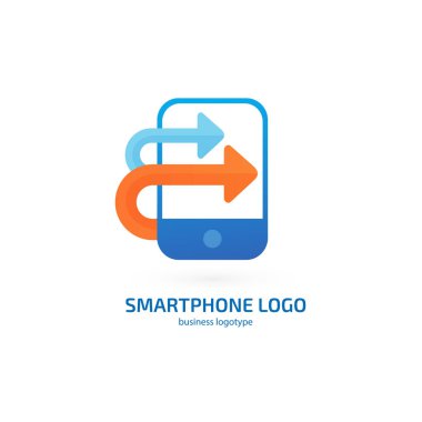 Çizimde tasarım logo iş web pazarlama. Vektör smartphone web simgesi.
