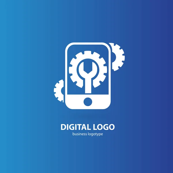 Ilustración Diseño Del Logotipo Reparación Teléfono Vector Smartphone Icono Web — Vector de stock