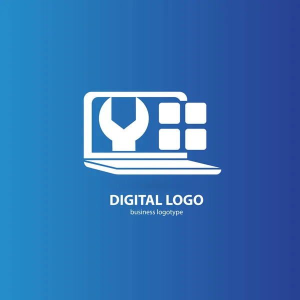 ロゴタイプ ビジネス デスクトップ ソフトウェアのイラスト デザイン ベクトル コンピューター Web アイコン — ストックベクタ