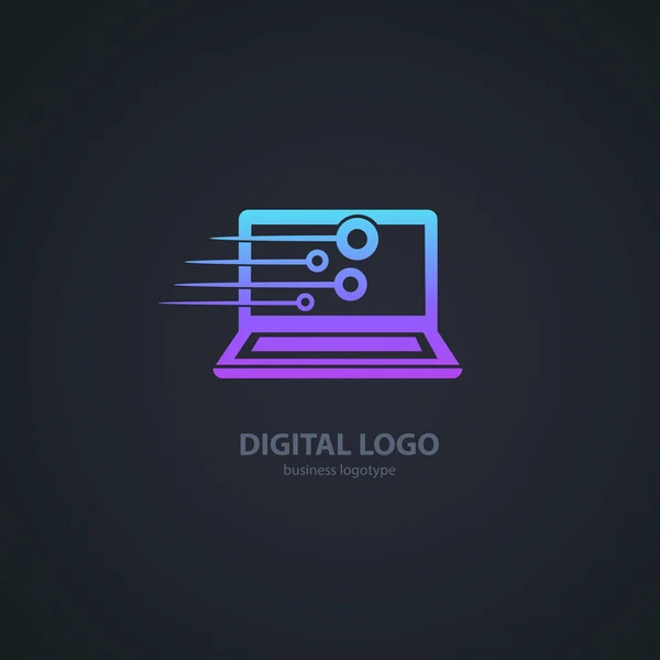 Ilustración Diseño Del Logotipo Del Negocio Marketing Web Vector Ordenador — Vector de stock