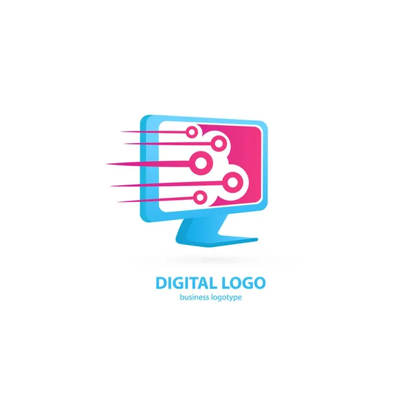 Illustration Design Logotype Business Web Marketing Icône Web Ordinateur Vectoriel — Image vectorielle