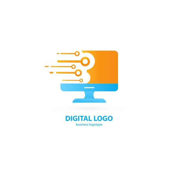 Illustration Design Logotyp Business Desktop Software Vektor Web Datorikonen — Stock vektor