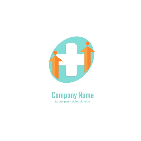 デザインの抽象的な医療ベクトル テンプレートです ロゴのイラスト デザインを渡る健康のシンボル — ストックベクタ