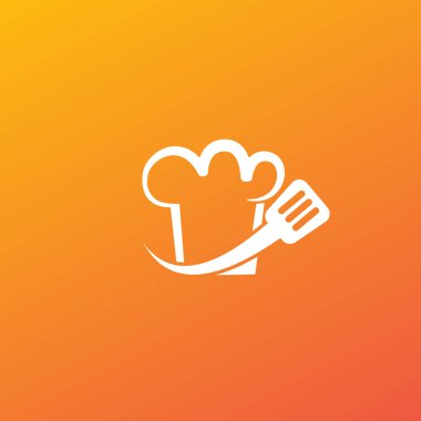 Çizimde tasarım logo iş pişirme. Vektör beslenme web simgesi.