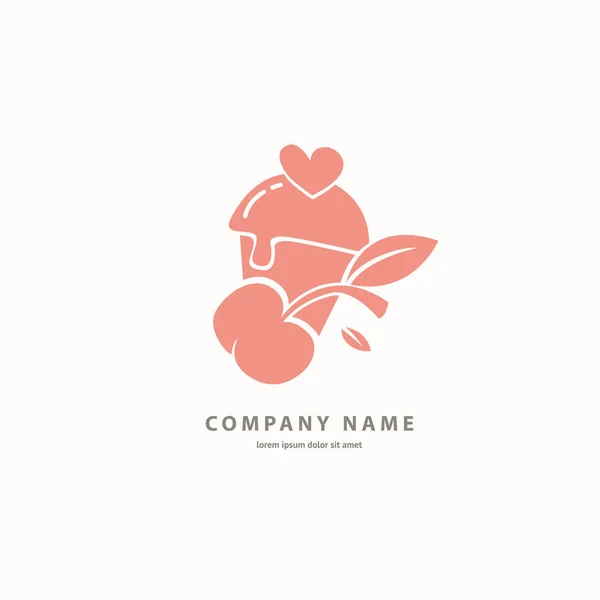 Diseño Ilustración Tienda Caramelos Logotipo Dibujos Animados Vector Icono Dulce — Vector de stock