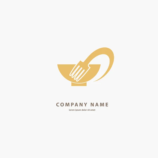 Εικονογράφηση Σχεδιασμός Ετοιμα Λογότυπο Για Χορτοφάγους Café Διάνυσμα Εικονίδιο Φύλλα — Διανυσματικό Αρχείο