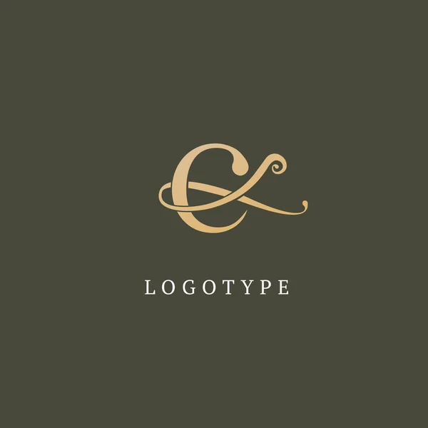 Ilustração Design Elegante Premium Real Logotipo Último Fundo Escuro Ícone —  Vetores de Stock