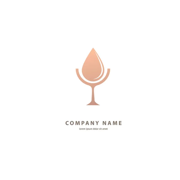 Llüstrasyon Tasarımı Zarif Logo Şarap Saklamak Restoran Menü Için Vektör — Stok Vektör