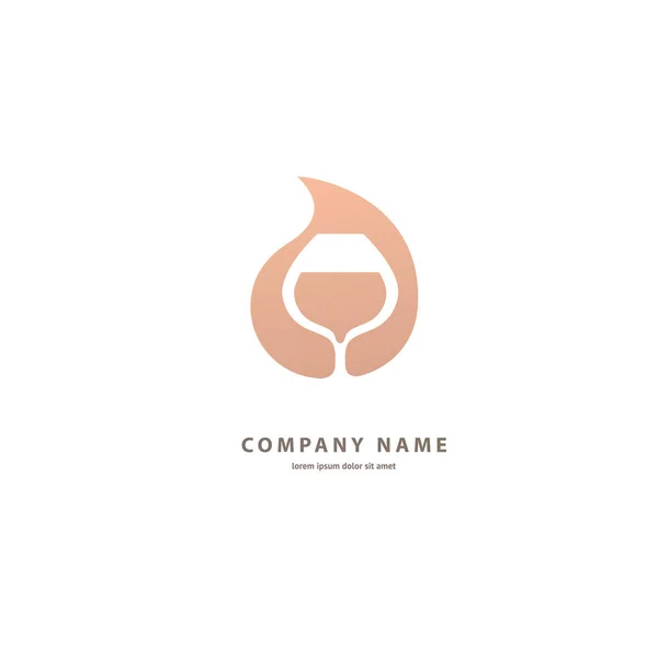 Design Ilustração Loja Vinho Logotipo Elegante Ícone Vetor Para Menu — Vetor de Stock