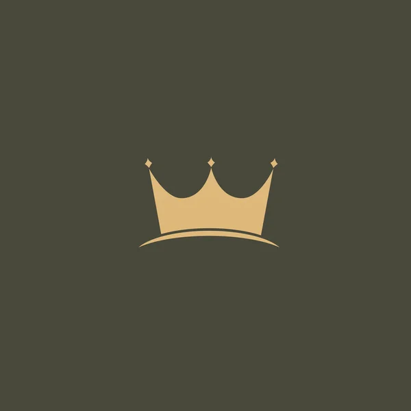 Ilustração Design Elegante Premium Real Logotipo Rainha Rei Coroa Fundo —  Vetores de Stock