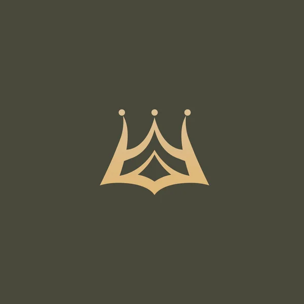 Ilustração Design Elegante Premium Real Logotipo Rainha Rei Coroa Fundo — Vetor de Stock