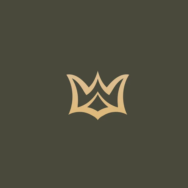 Illustrazione Disegno Elegante Premium Regale Logotipo Regina Corona Uno Sfondo — Vettoriale Stock